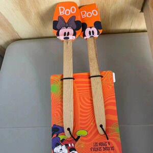 [Disney] NWT Micky and Minnie Halloween Boo Silicone Spatula & Spoon Set